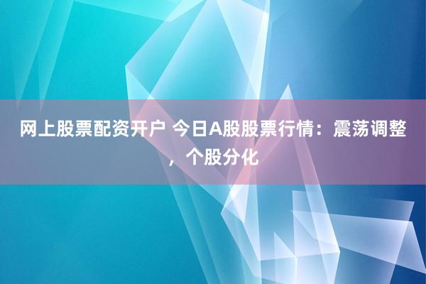 网上股票配资开户 今日A股股票行情：震荡调整，个股分化