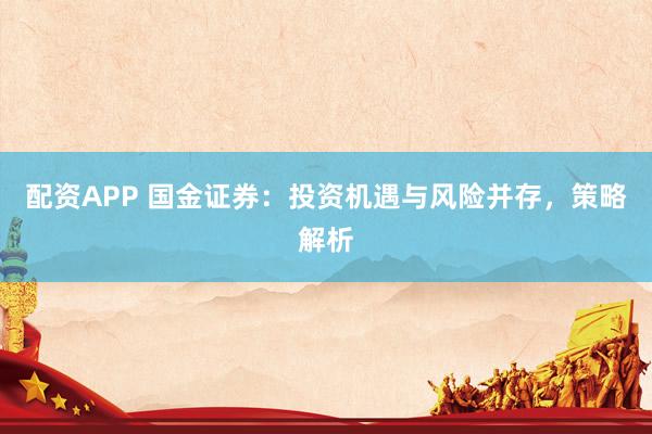 配资APP 国金证券：投资机遇与风险并存，策略解析
