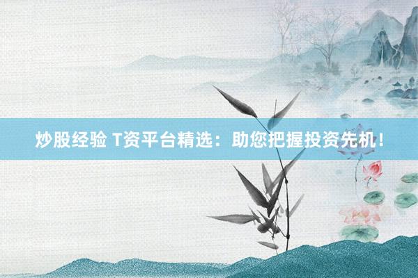 炒股经验 T资平台精选：助您把握投资先机！