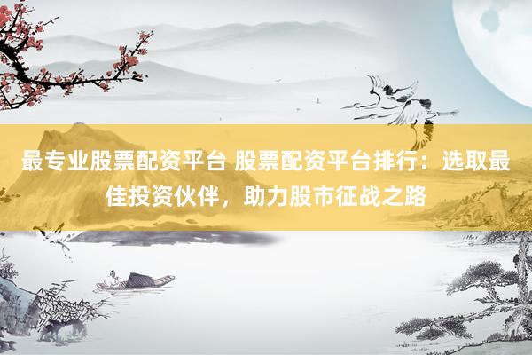 最专业股票配资平台 股票配资平台排行：选取最佳投资伙伴，助力股市征战之路