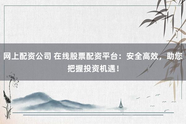 网上配资公司 在线股票配资平台：安全高效，助您把握投资机遇！