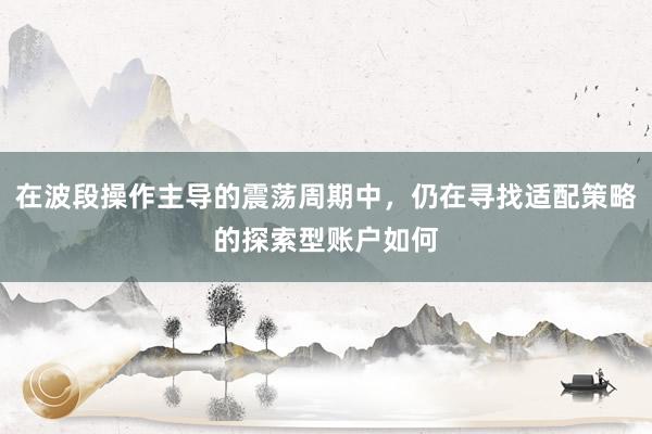 在波段操作主导的震荡周期中，仍在寻找适配策略的探索型账户如何