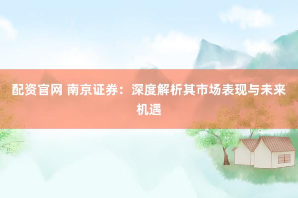 配资官网 南京证券：深度解析其市场表现与未来机遇